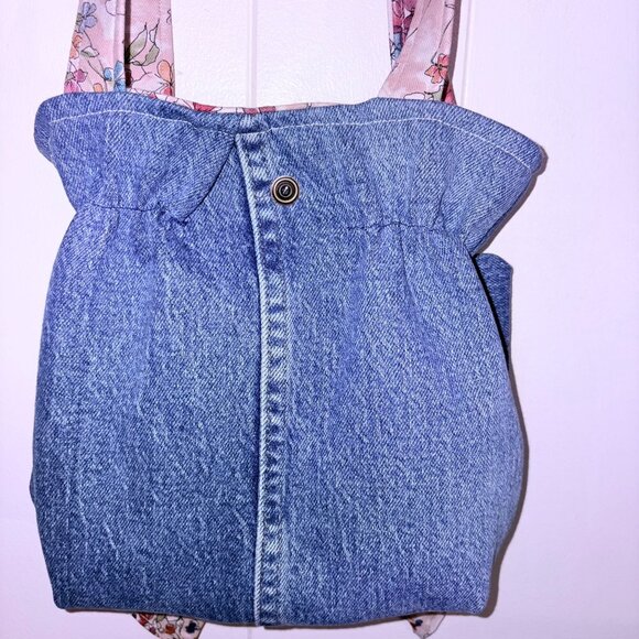 Shoulder Bag, Bow, Denim, Vintage, Purse, Handbag, Pocketbook - Picture 4 of 5